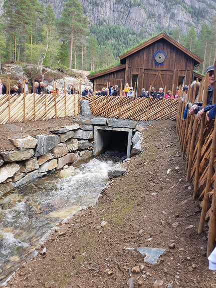 Fra åpningen av Straume kraftverk i Setesdal.