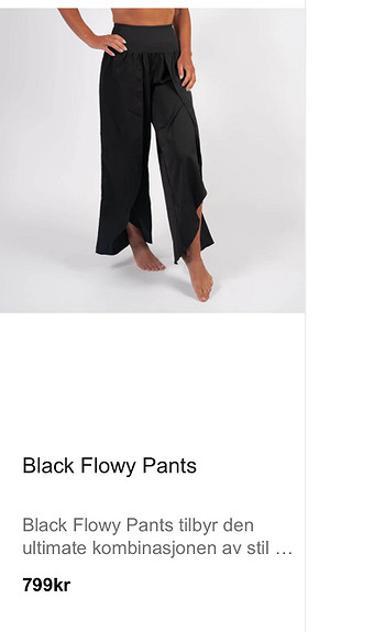 Women's Black Flowy Pants