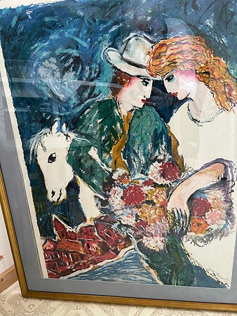 Kunst Zamy Steinowich signert litografi