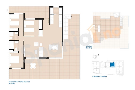 Plantegning toppleilighet og takterrasse