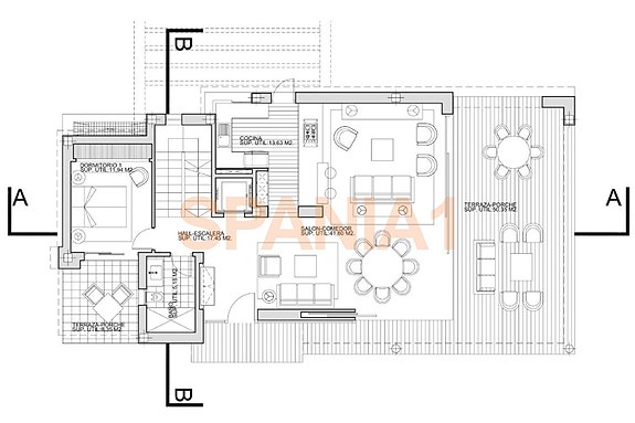 Plantegning - 1. etg