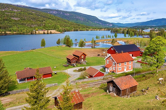 Fløtterud Gård, nydelig beliggende på solsiden av Numedalslågen. Fløtterud er en stor skogeiendom med 2.943 dekar produktiv skog, 68 dekar fulldyrka jord, hvor alle jordene ligger samlet rett rundt gården. Godt beite rett på oversiden av gårdtunet.
