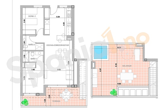 Plantegning toppleilighet 1-2-3