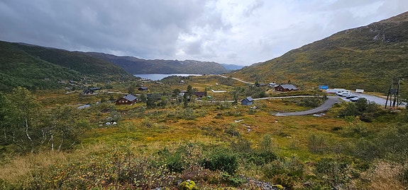Utsikt frå hytta haust