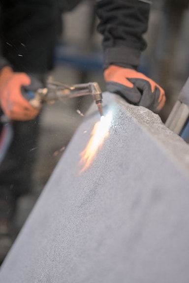Flamming av stein