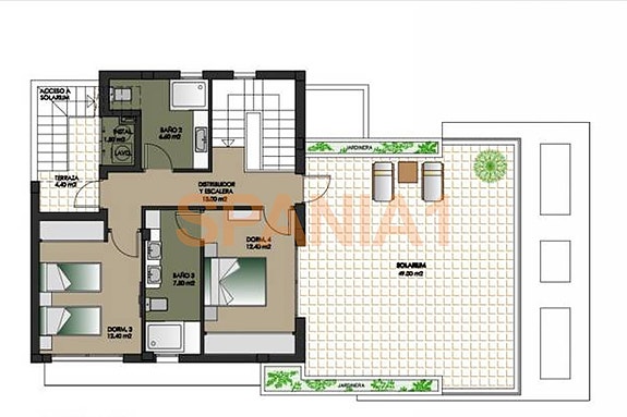 Plantegning av andre etasje