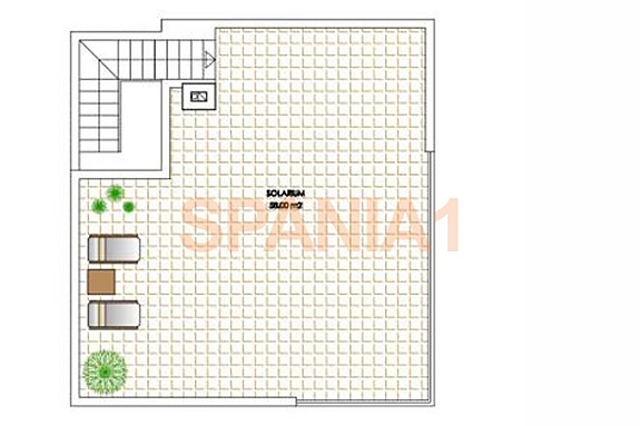Plantegning av takterrassen