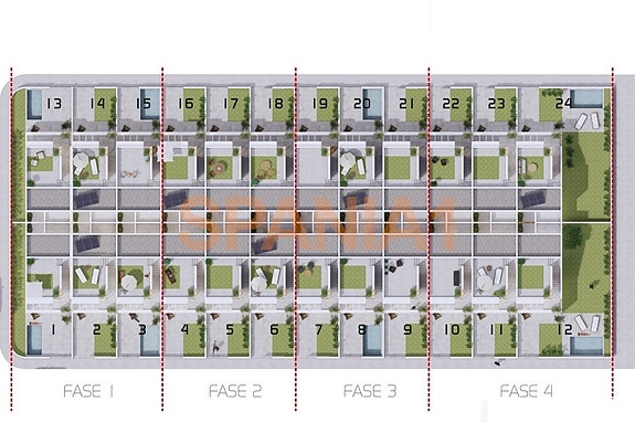 Prosjektet består av 24 rekkehus