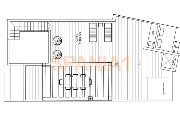 Plantegning av takterrassen