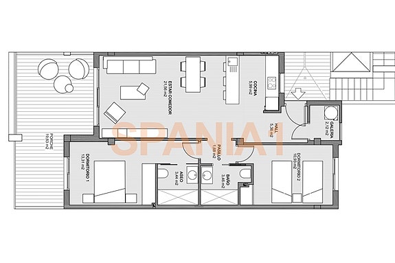 Plantegning av denne leiligheten