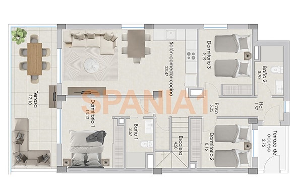 Plantegning av leiligheten