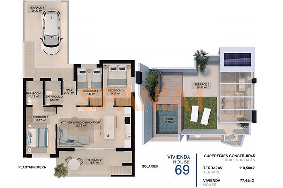 Plantegning av leiligheten - kun 1 igjen