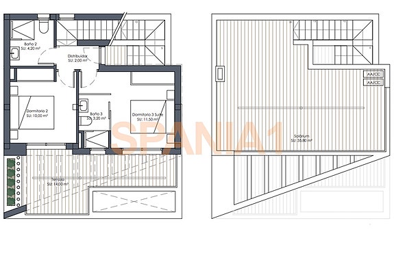Plantegning - 2.etg + takterrasse