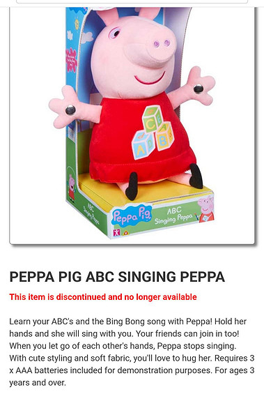 Abc singing peppa store pig