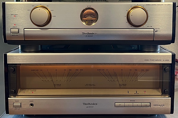 Unik i Norge og i Europa.Technics SE-A3000  + SU-C3000 forforsterker, forsterker