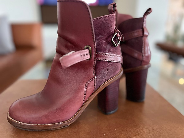 Acne Studios ankelstøvletter burgunder røde