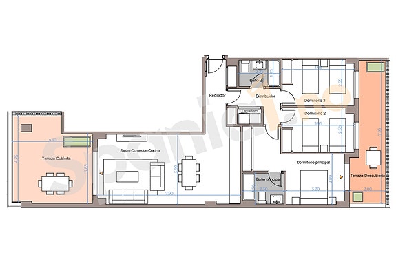 Leilighet med 3 soverom