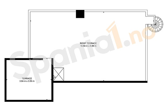 Plantegning terrasse og takterrasse