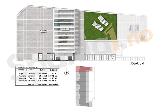 Plantegning takterrasse