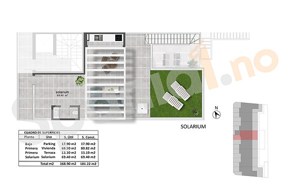 Plantegning takterrasse