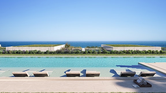 Utsikt fra bassenget