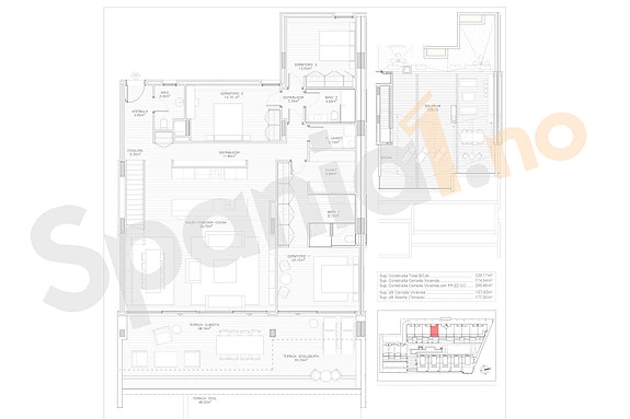 Plantegning penthouse leilighet