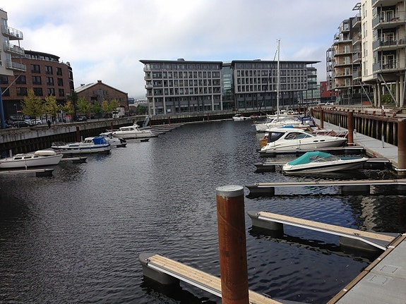Sameiet Solsiden Marina midt i Trondheim - Solsiden: 4,25x10 meter