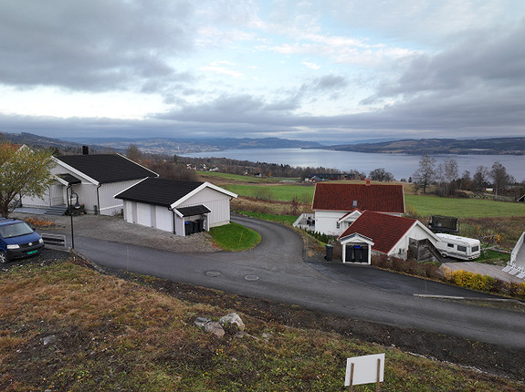 Dronebilde fra tomten - her vil du kunne få flott utsikt