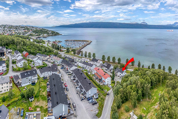Her er det kort vei til sjøen