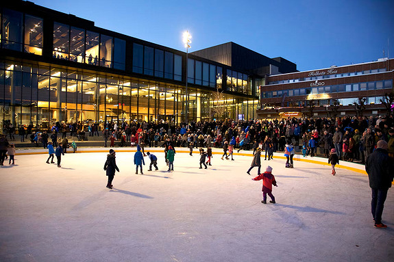 Hamar sentrum er bare 20 minutter fra hyttefeltet