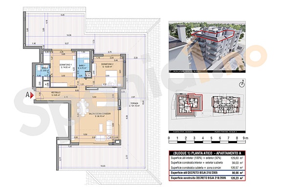 Plantegning penthouse-leilighet