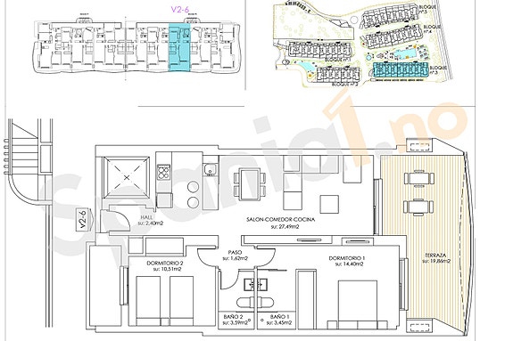 Plantegning leilighet med 2 soverom