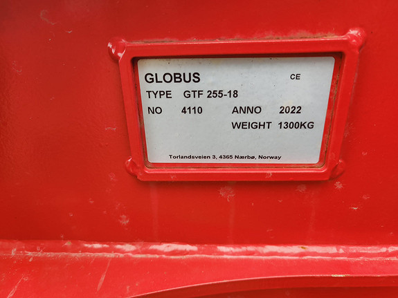 Globus lastet tut GTF255 demo 2022, kr 275 000,-