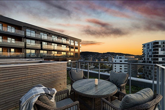 Utsikt fra felles takterrasse 👌