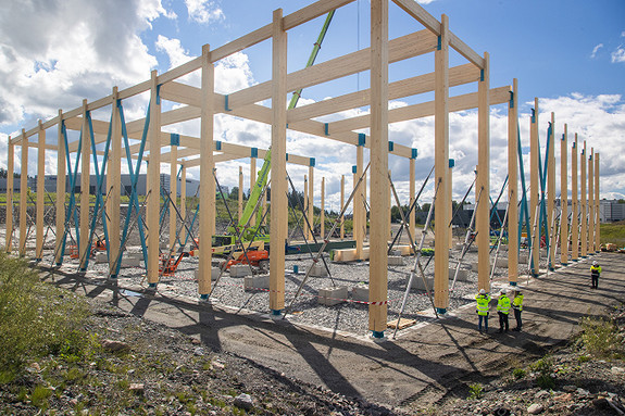 Bulk Wood er basert på vårt standardiserte Bulk Modul lagerbygg konsept, men i dette prosjektet er store deler av byggets bærekonstruksjon, som tradisjonelt har vært bygget i stål, byttet ut med en limtrekonstruksjon.