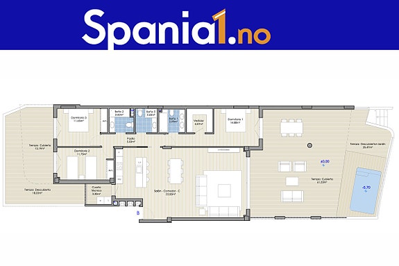 Plantegning av leiligheten