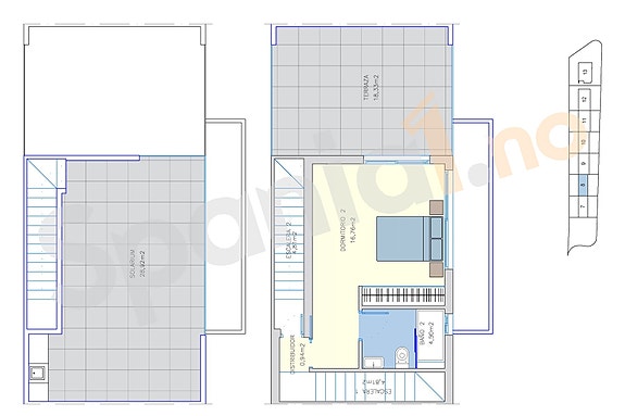 Plantegning 2.etg og takterrasse