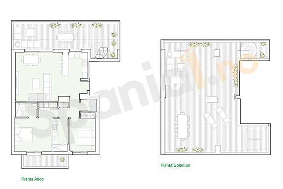 Plantegning penthouse med takterrasse