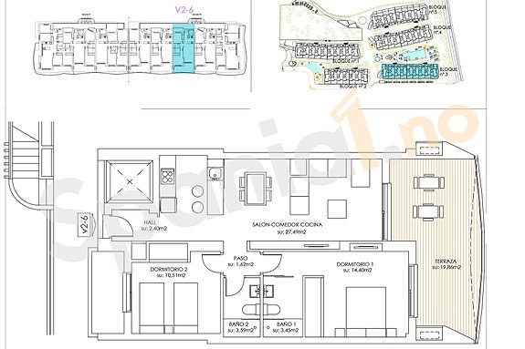 Plantegning leilighet med 2 soverom
