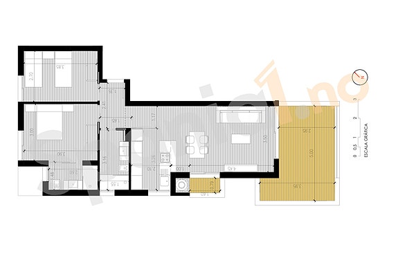Plantegning leilighet 407