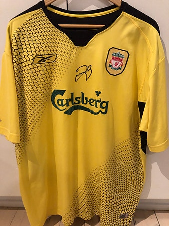 Liverpool - original 2004/05 fotballdrakt signert av Danny Murphy str XL