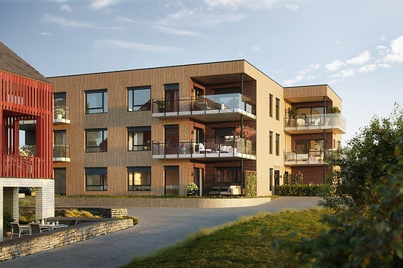 Moderne toroms med god standard og markterrasse – Møblert og alt inkludert!, Hamar