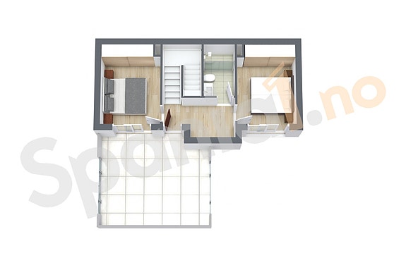 3D planskisse 2. etg