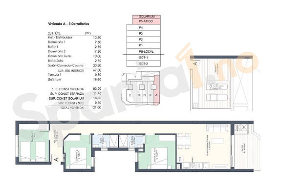 Plantegning toppetasje med takterrasse