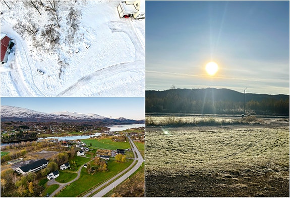 Bygg din drømmebolig i et familievennlig boligområde. Solriktomt 1007 m². Sentralt og naturskjønn beliggenhet i Valnesfjord!