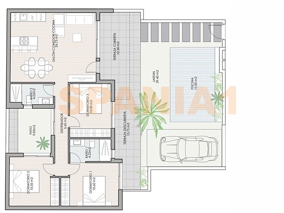 Plantegning av leiligheten