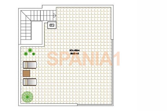 Plantegning av takterrassen