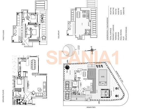 Plantegning av villaen