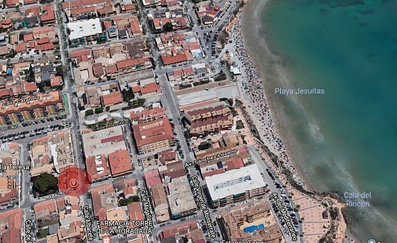 Rødmarkør viser beliggenheten til prosjektet