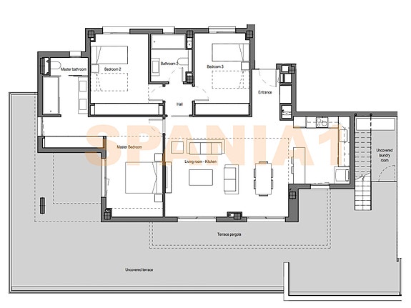 Plantegning av leiligheten